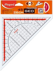 Geodriehoek Maped Technic 26cm 1 Stuk