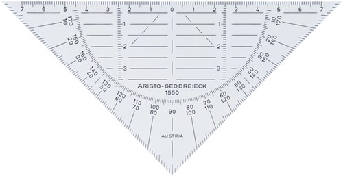 Geodriehoek Aristo 1550 160mm flexibel onbreekbaar 1 Stuk