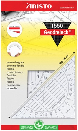 Geodriehoek Aristo 1550 160mm flexibel onbreekbaar 1 Stuk-2
