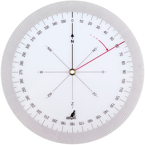 Koershoekmeter Kangaro kunststof 126mm transparant 1 Stuk-2