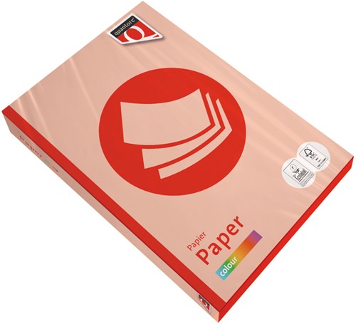 Kopieerpapier Quantore Colour A4 120gr zalm 250 Vel