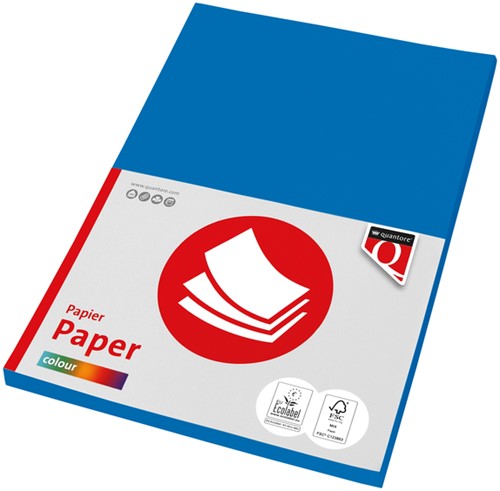 Kopieerpapier Quantore Col-100 A4 120gr diepblauw 100 Vel