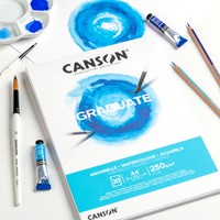 Aquarelpapier Canson Graduate 20vel 250gr A5 wit 1 Stuk-2