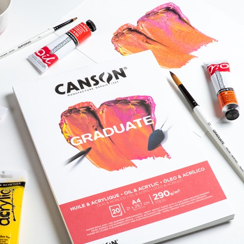 Schilderpapier Canson Graduate 20vel 290gr A4 wit 1 Stuk-2