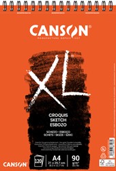Schetspapier Canson XL Sketch 90gr A4 ivoorwit 120 Vel