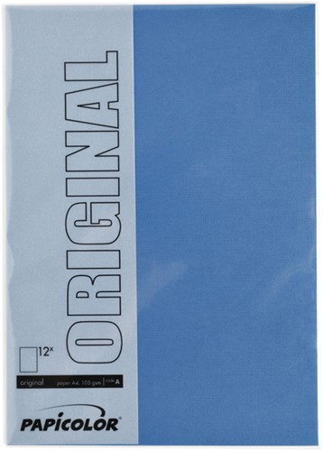 Kopieerpapier Papicolor A4 100gr royal blauw 12 Vel-2