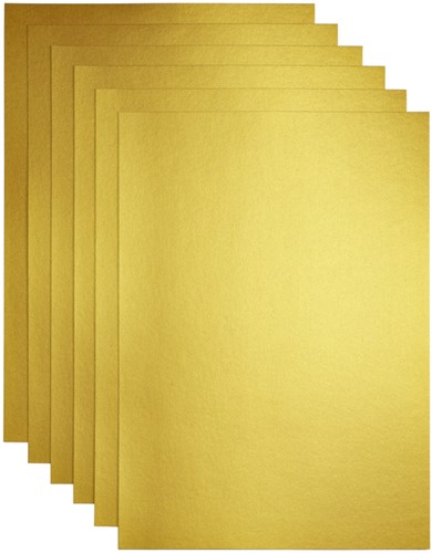 Kopieerpapier Papicolor A4 300gr goud 3 Vel