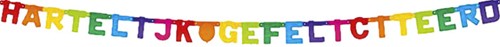 Letterslinger gefeliciteerd kleur 1 Stuk