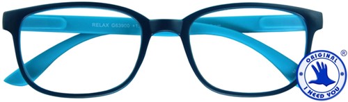 Leesbril I Need You +1.00dpt Relax blauw-lblauw 1 Stuk