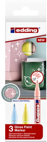 Paintmarker edding 751 oliebasis 1-2mm pa ass 3st 3 Stuk