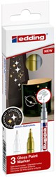 Paintmarker edding 751 oliebasis 1-2mm mtl ass 3st 3 Stuk