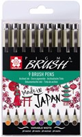 Penseelpen Brz Sakura pigma ass 9 Stuk