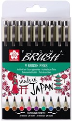 Penseelpen Brz Sakura pigma ass 9 Stuk