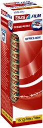Plakband tesafilm 10mx15mm transparant 10 rol 10 Stuk
