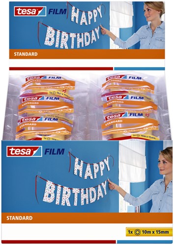 Plakband tesafilm Standaard 10mx15mm transparant 1 Stuk-3