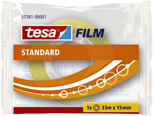 Plakband tesafilm Standaard 33mx15mm transparant 1 Stuk