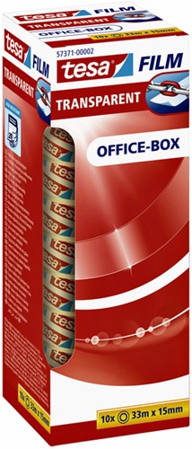 Plakband tesafilm 33mx15mm transparant 10 Stuk
