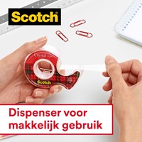 Plakband Scotch Crystal 600 19mmx66m transparant 1 Stuk-3