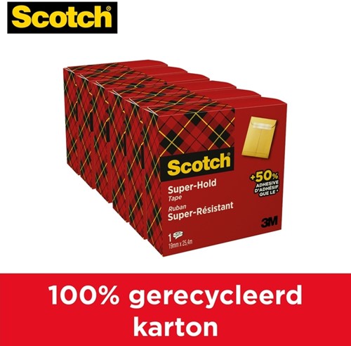 Plakband Scotch 700 Super Hold 19mmx25.4m tr 6 Stuk-3