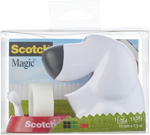 Plakbandhouder Scotch C31 hond + 1rol 19mmx7.5m 1 Stuk-3