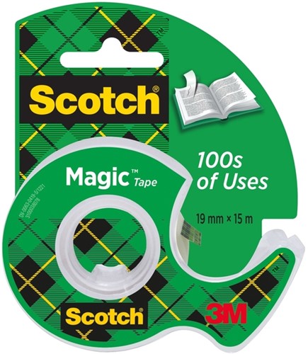 Plakband Scotch Magic 810 19mmx15m + plakbandh 1 Stuk