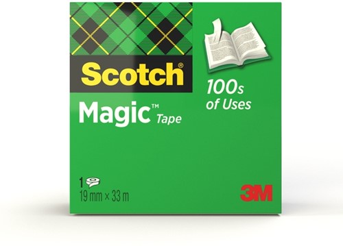 Plakband Scotch Magic 810 19mmx33m onzichtbaar mat 1 Stuk