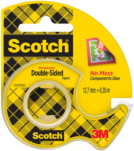 Plakband 3M Scotch 12.7mmx6.3mm met houder 2Z 1 Stuk