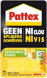 Supermontagestrip Pattex 2kg verwijderbaar 10st 1 Stuk