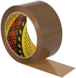 Verpakkingstape Scotch 371 50mmx66m bruin PP 6rol 6 Rol