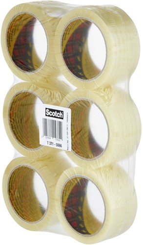 Verpakkingstape Scotch 371 50mmx66m tr PP 6rol 6 Rol-2