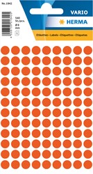 Etiket HERMA 1842 rond 8mm rood 540stuks 5 Vel