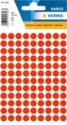 Etiket HERMA 1846 rond 8mm fluor rood 540stuks 5 Vel