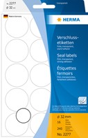 Etiket HERMA 2277 rond 32mm transparant 240stuks 16 Vel