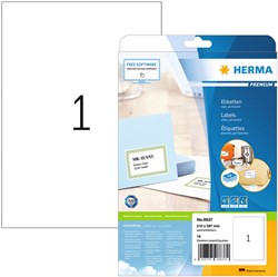 Etiket HERMA 8637 210x297mm A4 premium wit 10st 10 Vel
