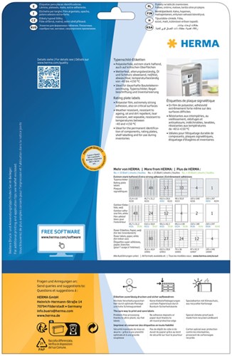Etiket HERMA 4224 A4 210x297mm folie zi 25stuks 25 Vel-2