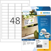 Etiket HERMA Power 10902 45.7x21.2mm wit 1200stuks 25 Vel