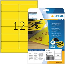 Etiket HERMA 8029 99.1x42.3mm folie 300stuks geel 25 Vel