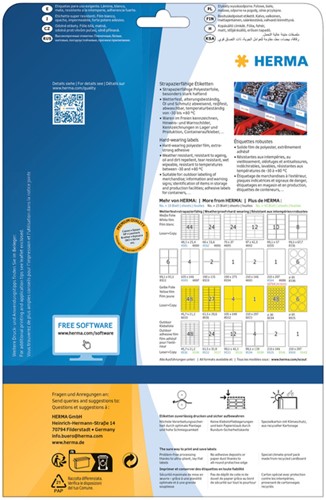Etiket HERMA 8032 105x148mm 100st folie geel 25 Vel-3