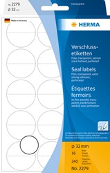 Etiket HERMA 2279 32mm transparant 240st 16 Vel