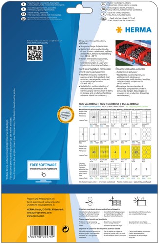 Etiket HERMA 4575 99.1x67.7mm folie wit 160st 20 Vel-3