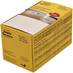Frankeeretiket Avery 3434 128 x38mm 1000st 1000 etiket