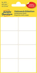 Etiket AZ 3075 32x23mm wit 60stuks 6 Vel