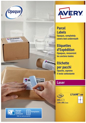 Etiket Avery L7169B 99.1x139mm blockout 400stuks 100 Vel-2