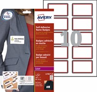 Naambadge etiket Avery L4786-20 80x50mm 200st rd 20 Vel