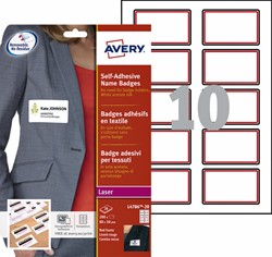 Naambadge etiket Avery L4786-20 80x50mm 200st rd 20 Vel