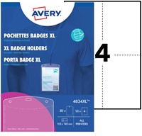 Badge Avery 4834 A6 hoes + insteekkaarten 10st 10 Stuk-2