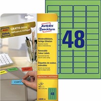 Etiket Avery L6040-20 45.7x21.2mm groen 960st 20 Vel