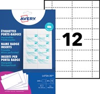 Badgekaart Avery L4726-20 40x75mm perf 20v 20 Vel-2