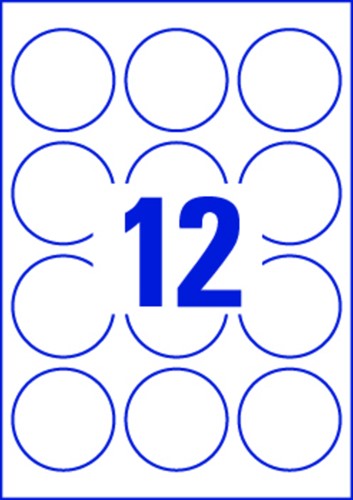 Etiket Avery L7104REV-20 60mm wit 240stuks 20 Vel-2