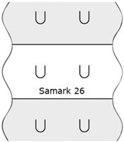 Prijsetiket 12x26mm Sato Samark wit afneembaar 1500 etiket